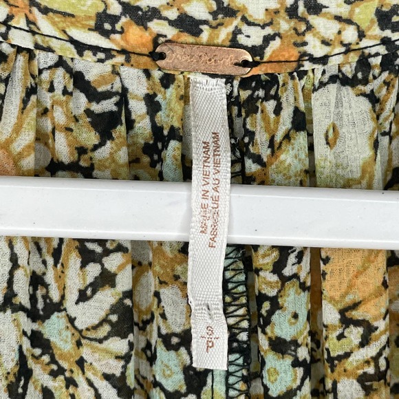 Free People Feeling Groovy Maxi Dress Black Combo Floral Size Small - Picture 3 of 14